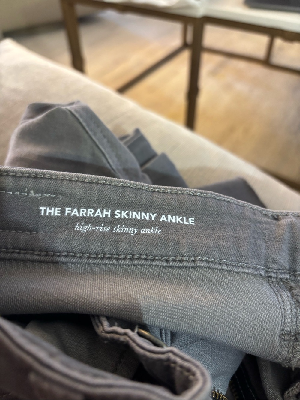 Ag Adriano Goldschmied Light Gray Denim Jeans with Interior Brand Label